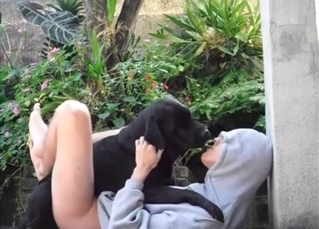 Kiss and fuck your lovely dog