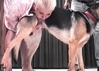 Poor doggy and some girl