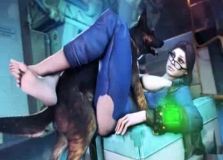 Fallout bestiality with a busty brunette