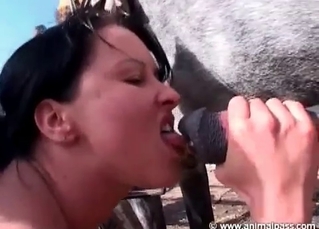 Threesome in the bestial scene