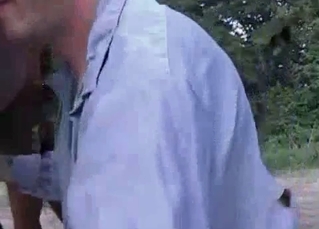 Dirty zoofil sucks a stallion pipe