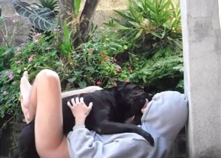 Kiss and fuck your lovely dog