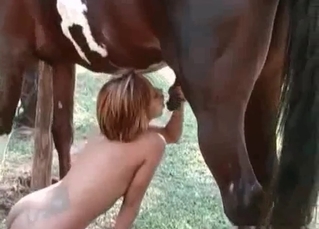 Filly fucking outdoor