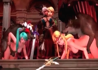 Elegant 3D bestiality in the castle