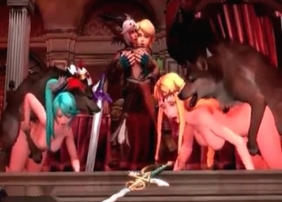 Elegant 3D bestiality in the castle