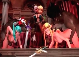 Elegant 3D bestiality in the castle