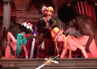 Elegant 3D bestiality in the castle