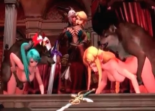 Elegant 3D bestiality in the castle