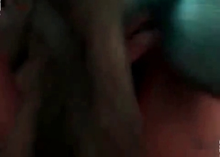 Crazy bitch is sucking a dog