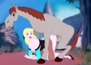Cartoon fuck with a horse