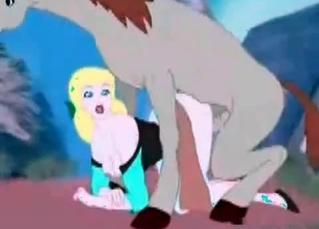 Cartoon fuck with a horse