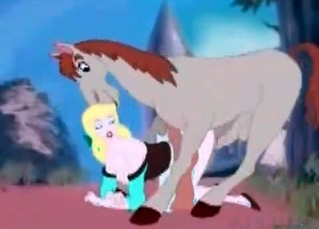 Cartoon fuck with a horse