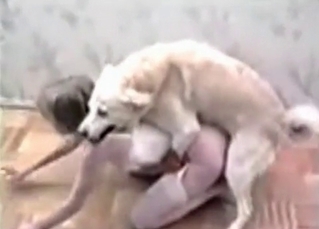 Great dog pounding blonde