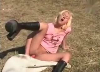 Animal sex with a blonde