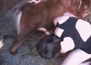 Fatty and a cute little pony