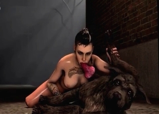 Zoophilic blowjob in the 3D porn vid