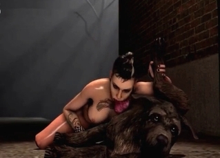 Zoophilic blowjob in the 3D porn vid