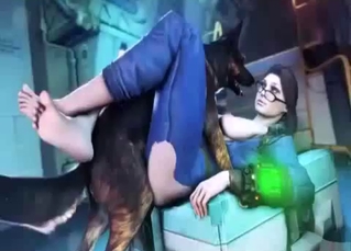 Fallout bestiality with a busty brunette