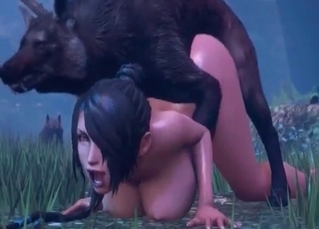 3D wolf fucks in the doggy style