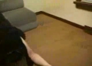 Black doggy impaling her vagina